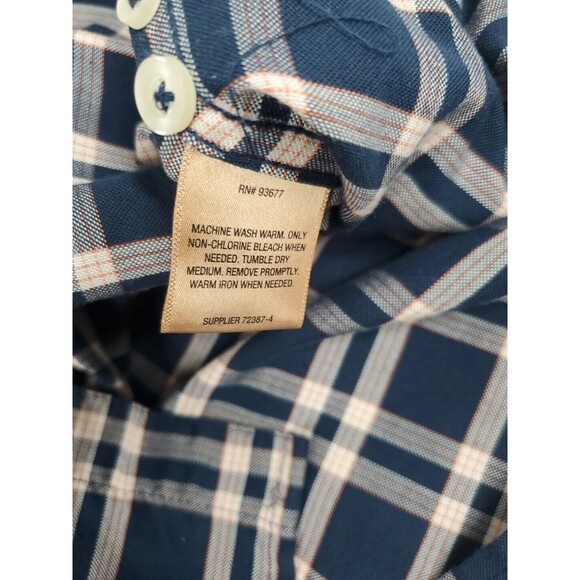 FOUNDRY  CHECKERED‎ PLAID LONG SLEEVE BUTTON Down MENS SHIRT XLT Blue Red - Picture 6 of 9